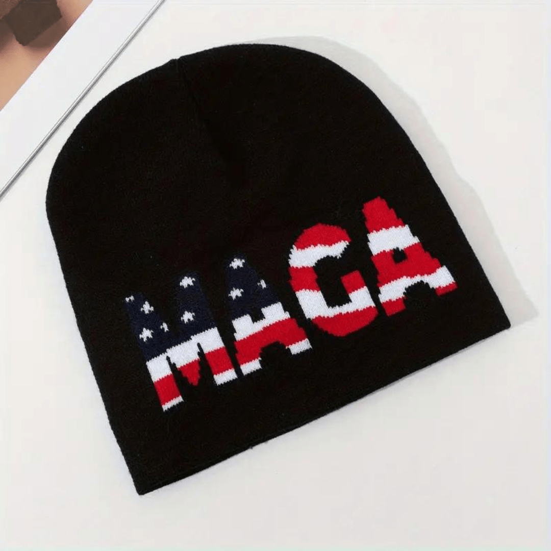 Patriotic MAGA Knit Beanie - PatriotDepot.com