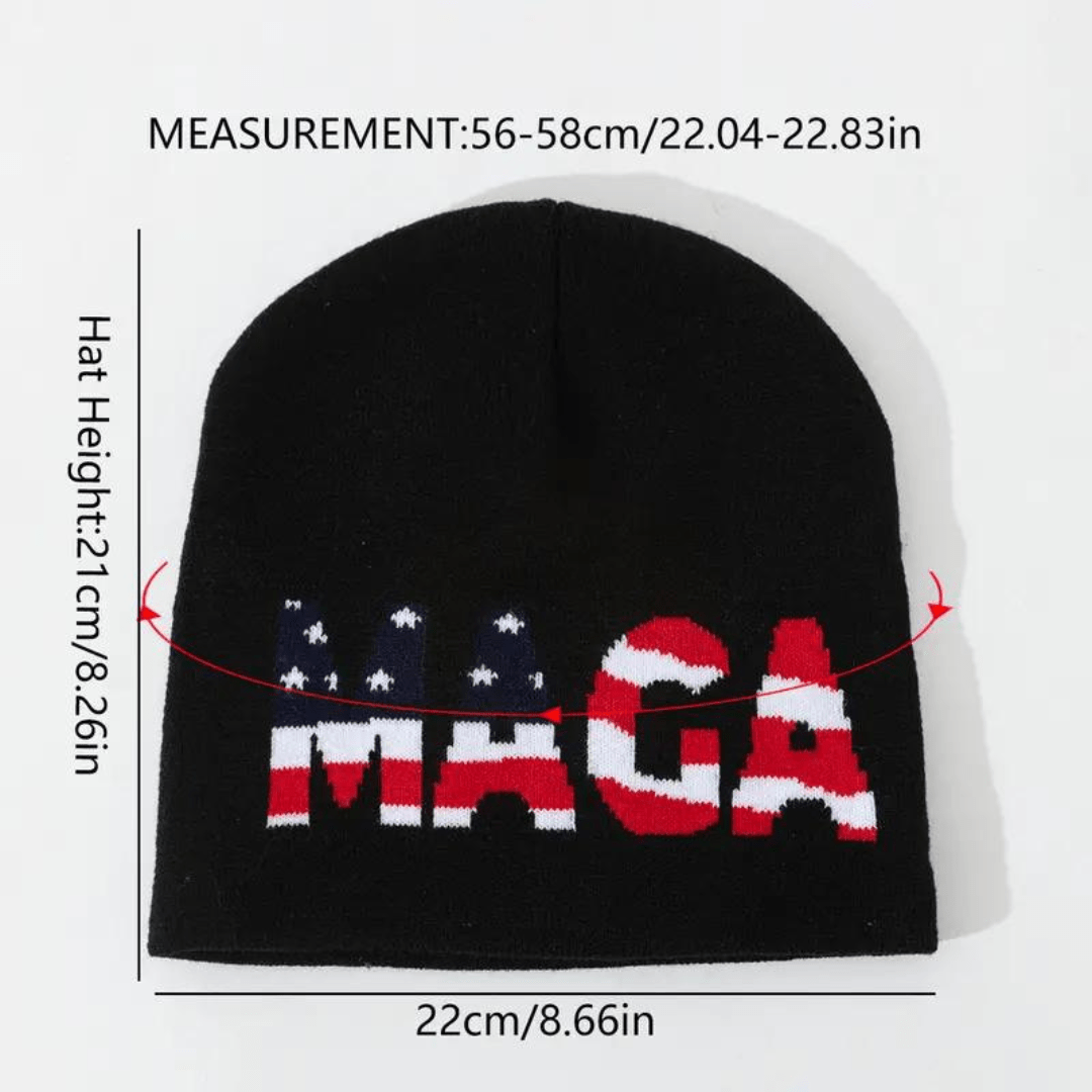 Patriotic MAGA Knit Beanie - PatriotDepot.com