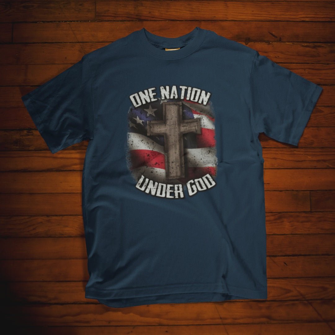 Patriotic One Nation Under God Unisex T-Shirt - PatriotDepot.com