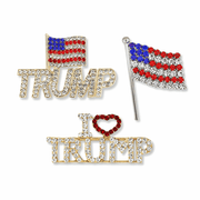 Patriotic Rhinestone Brooch bundle (3 - pack) - PatriotDepot.com