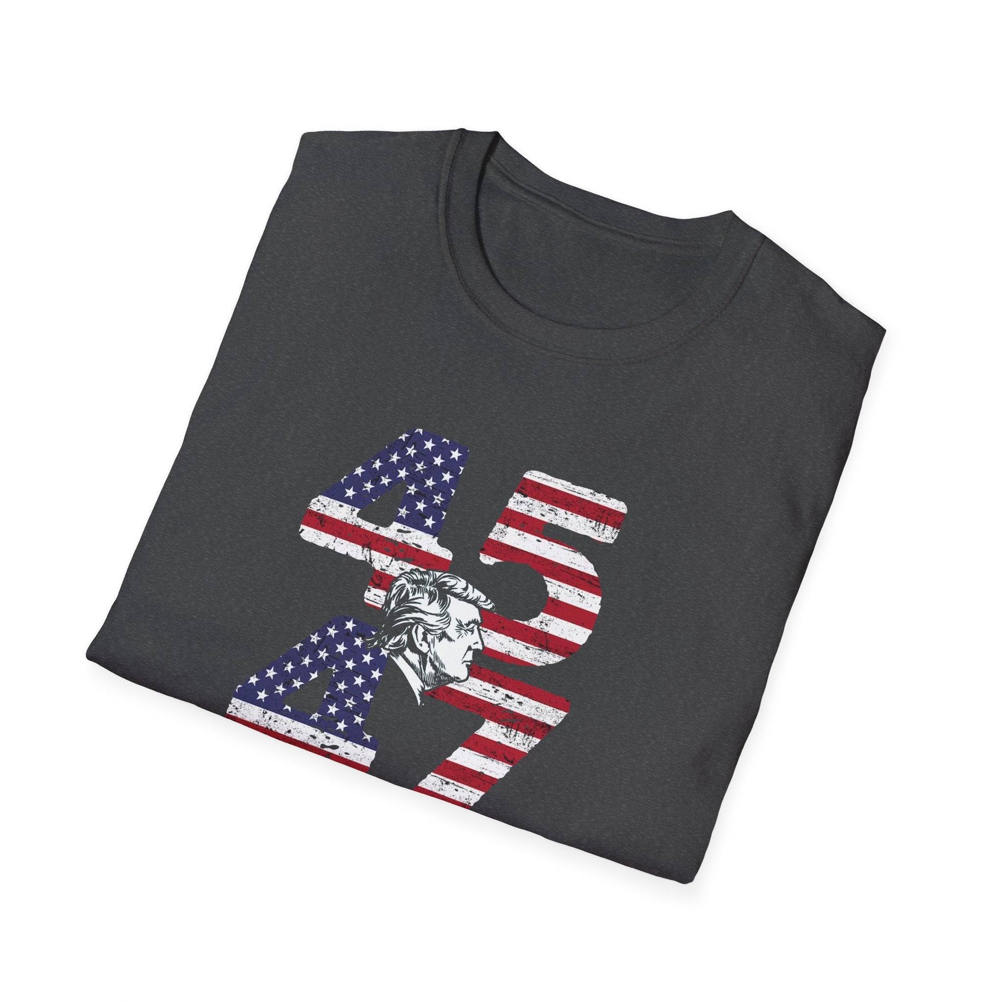 Patriotic Silhouette 45 47 Trump T-Shirt - PatriotDepot.com