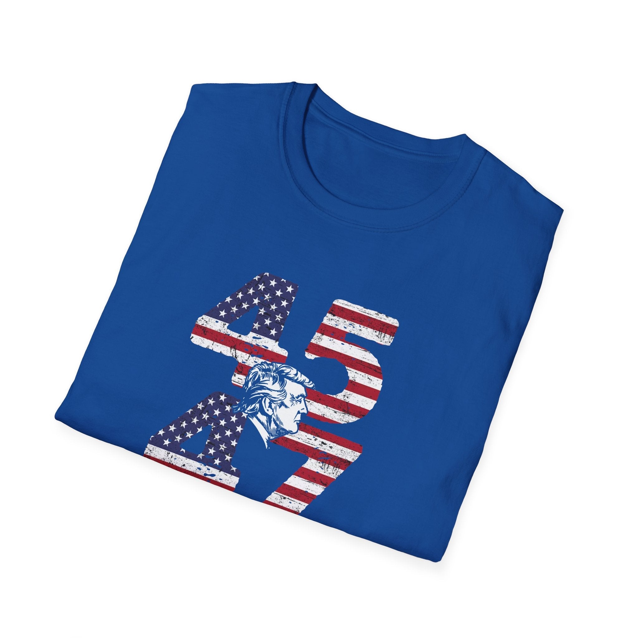 Patriotic Silhouette 45 47 Trump T-Shirt - PatriotDepot.com