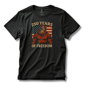 Patriotic Squatchin’ for Freedom – 250 Years Strong T-Shirt - PatriotDepot.com