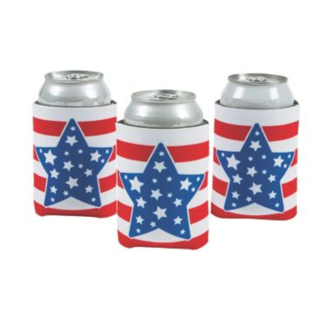Patriotic Star and Stripes Can Jacket (4 Pack) - PatriotDepot.com