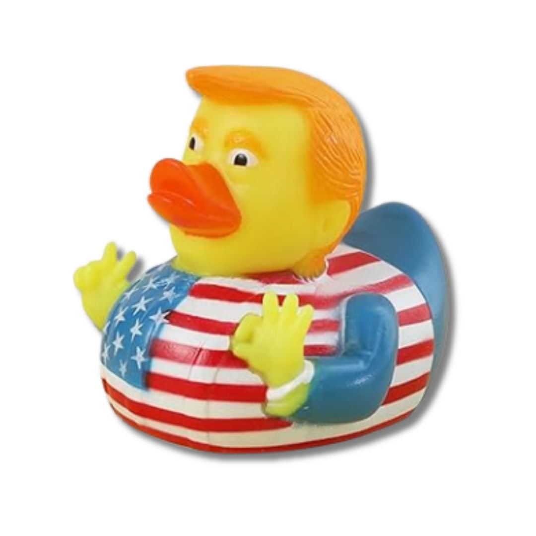 Patriotic Stars & Stripes Trump Rubber Duck - PatriotDepot.com