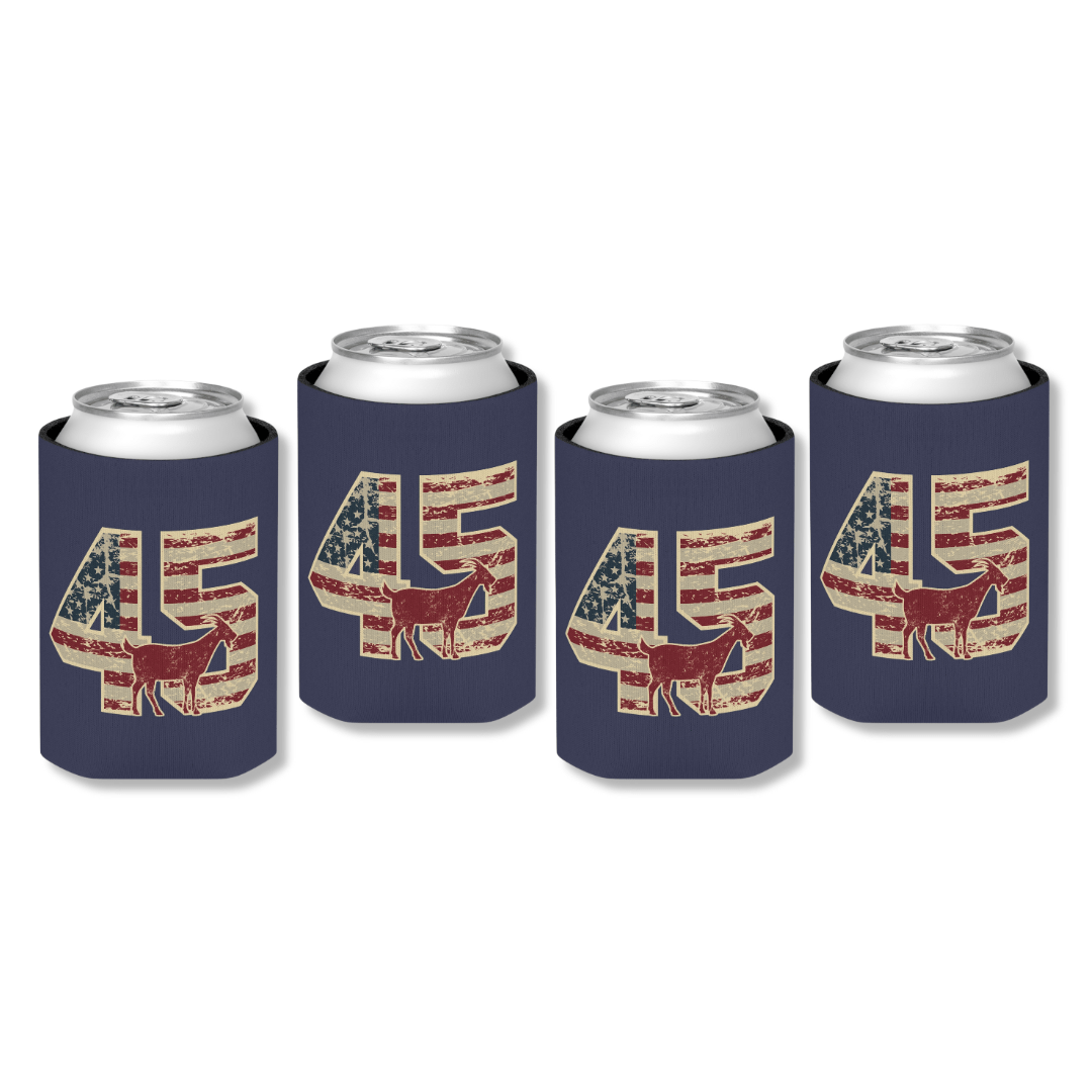 Patriotic Trump 45 G.O.A.T. Can Cooler (Exclusive) - PatriotDepot.com