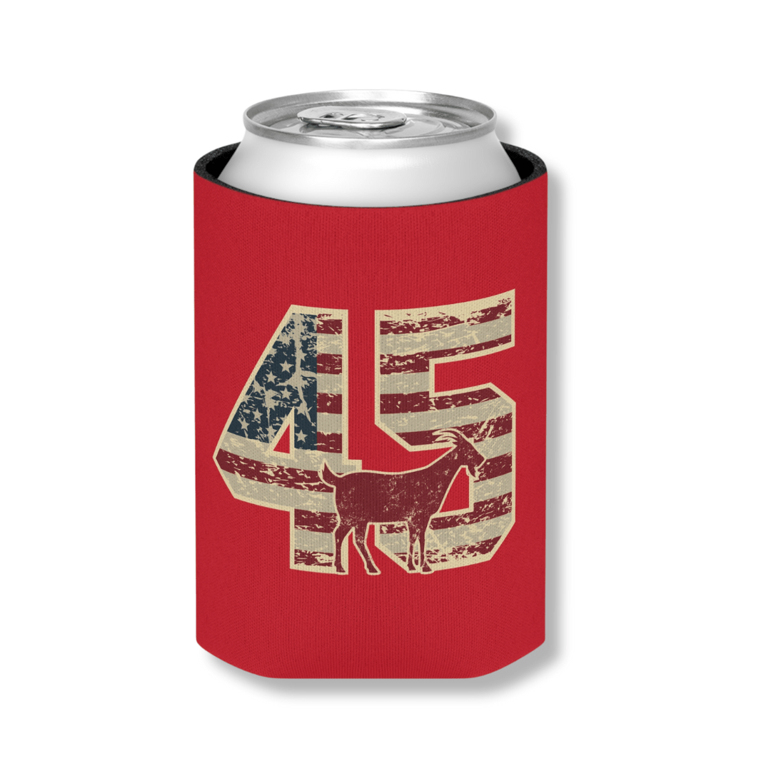 Patriotic Trump 45 G.O.A.T. Can Cooler (Exclusive) - PatriotDepot.com