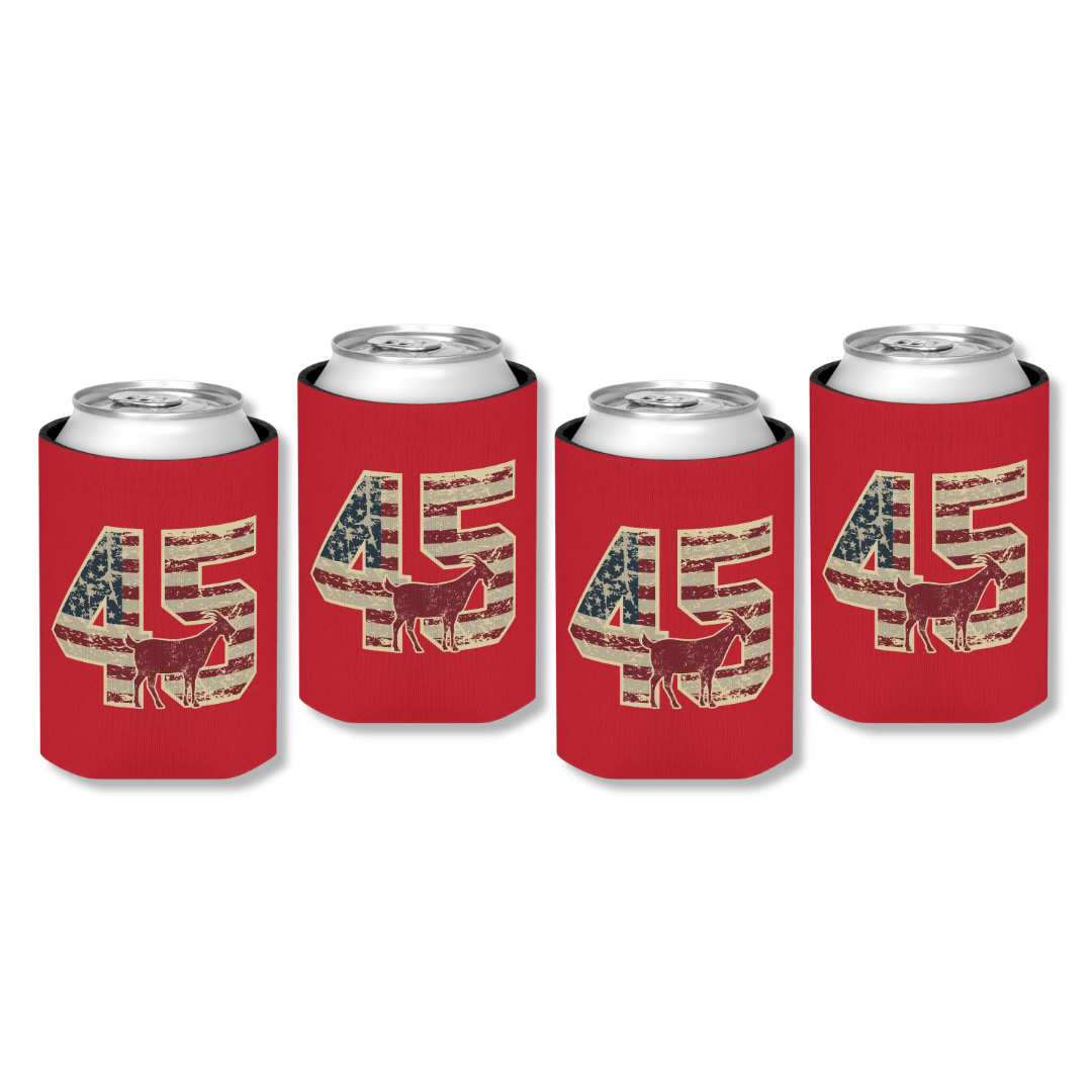 Patriotic Trump 45 G.O.A.T. Can Cooler (Exclusive) - PatriotDepot.com