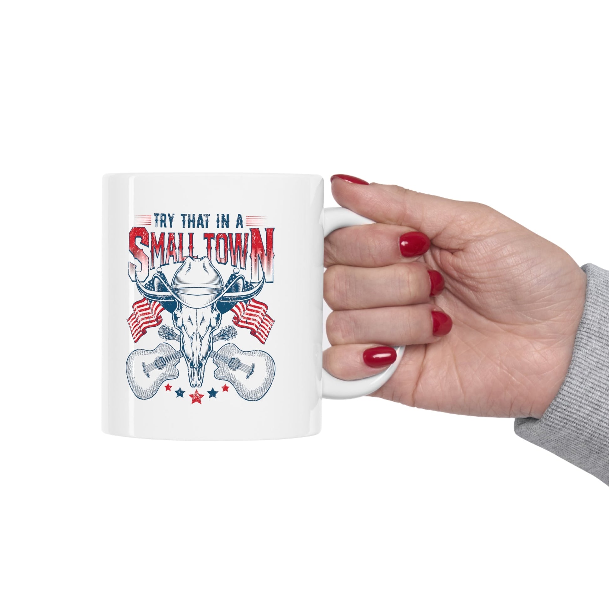 Patriotic "Try That in a Small Town" Mug - PatriotDepot.com