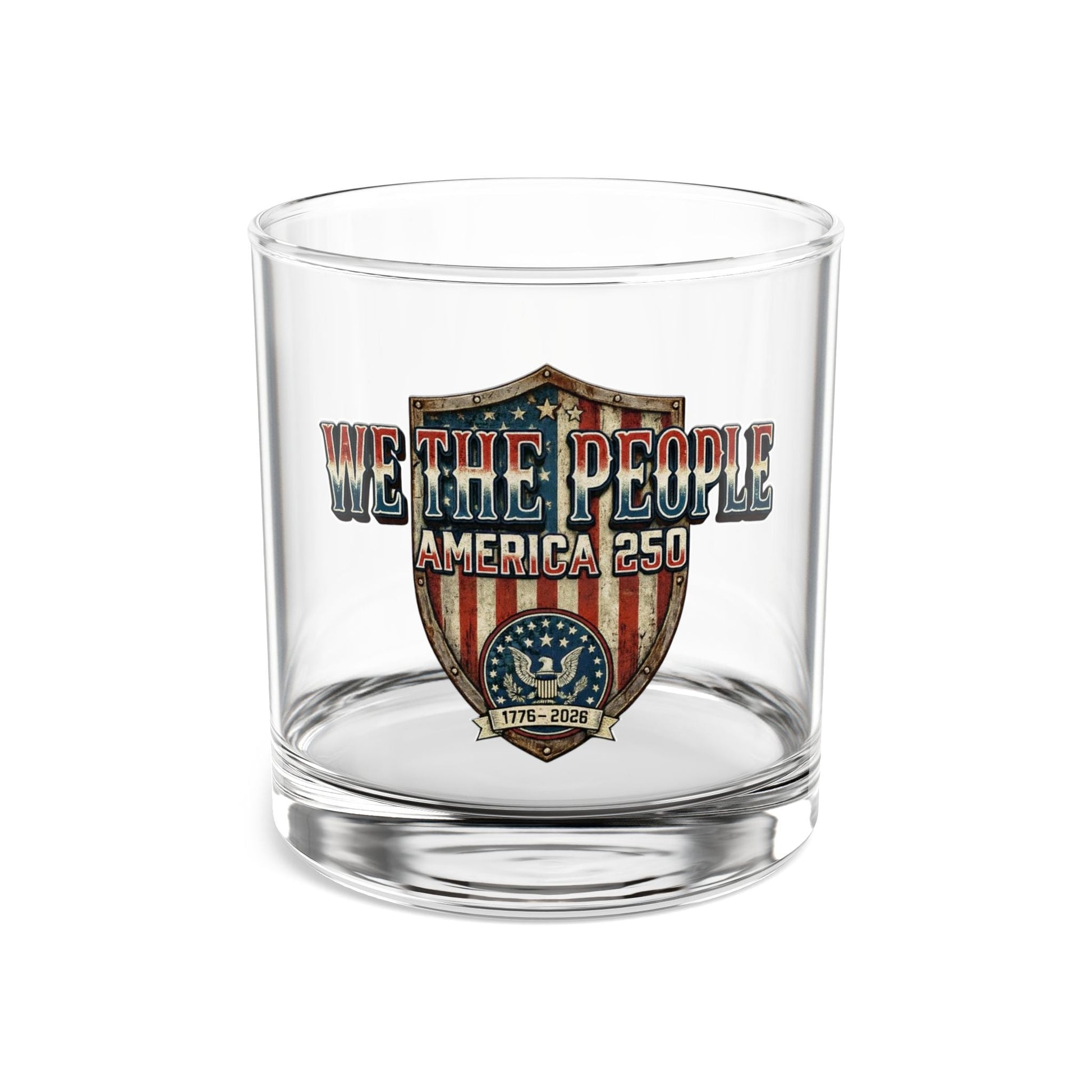 Patriotic We the People America’s 250th Anniversary Rocks Glass - PatriotDepot.com