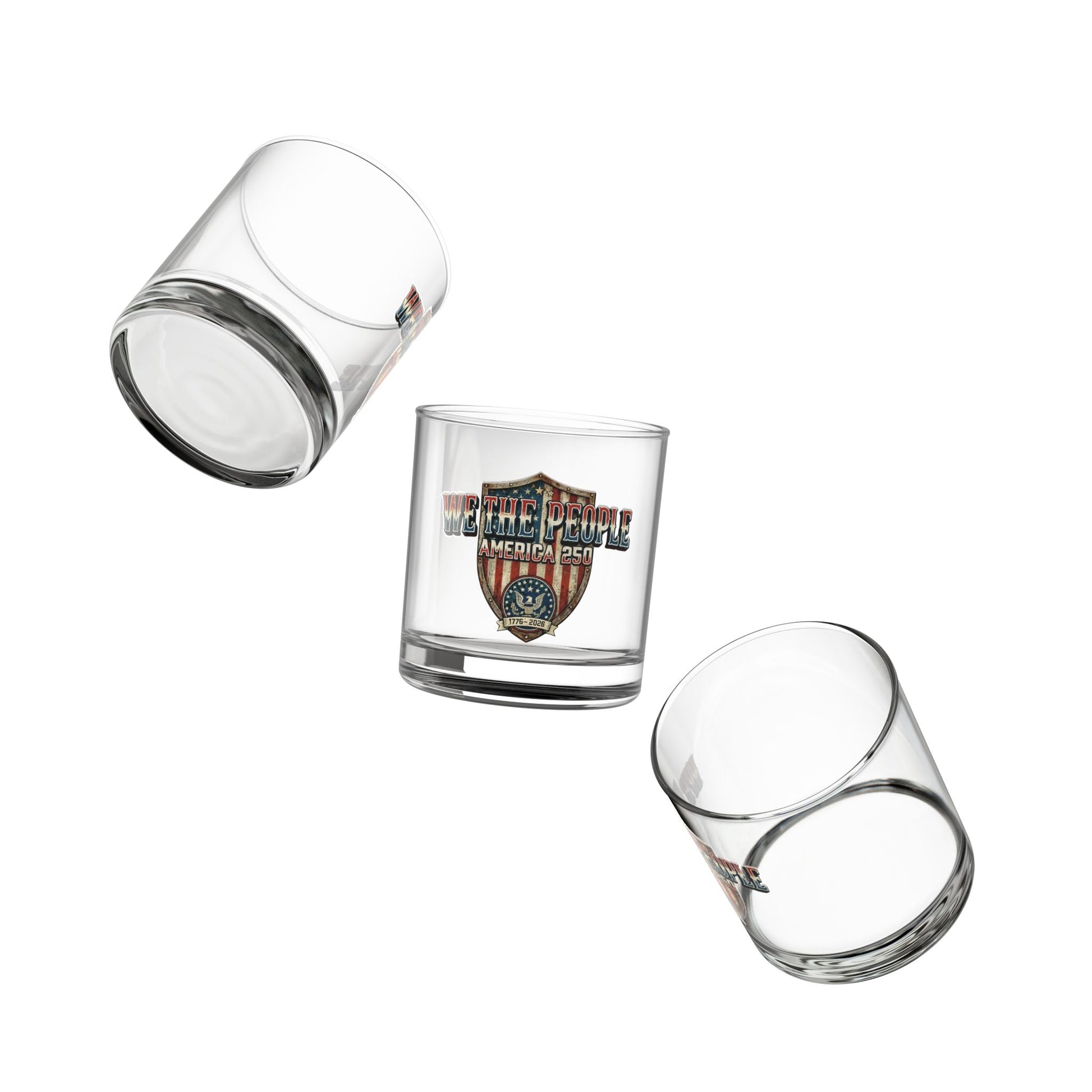 Patriotic We the People America’s 250th Anniversary Rocks Glass - PatriotDepot.com