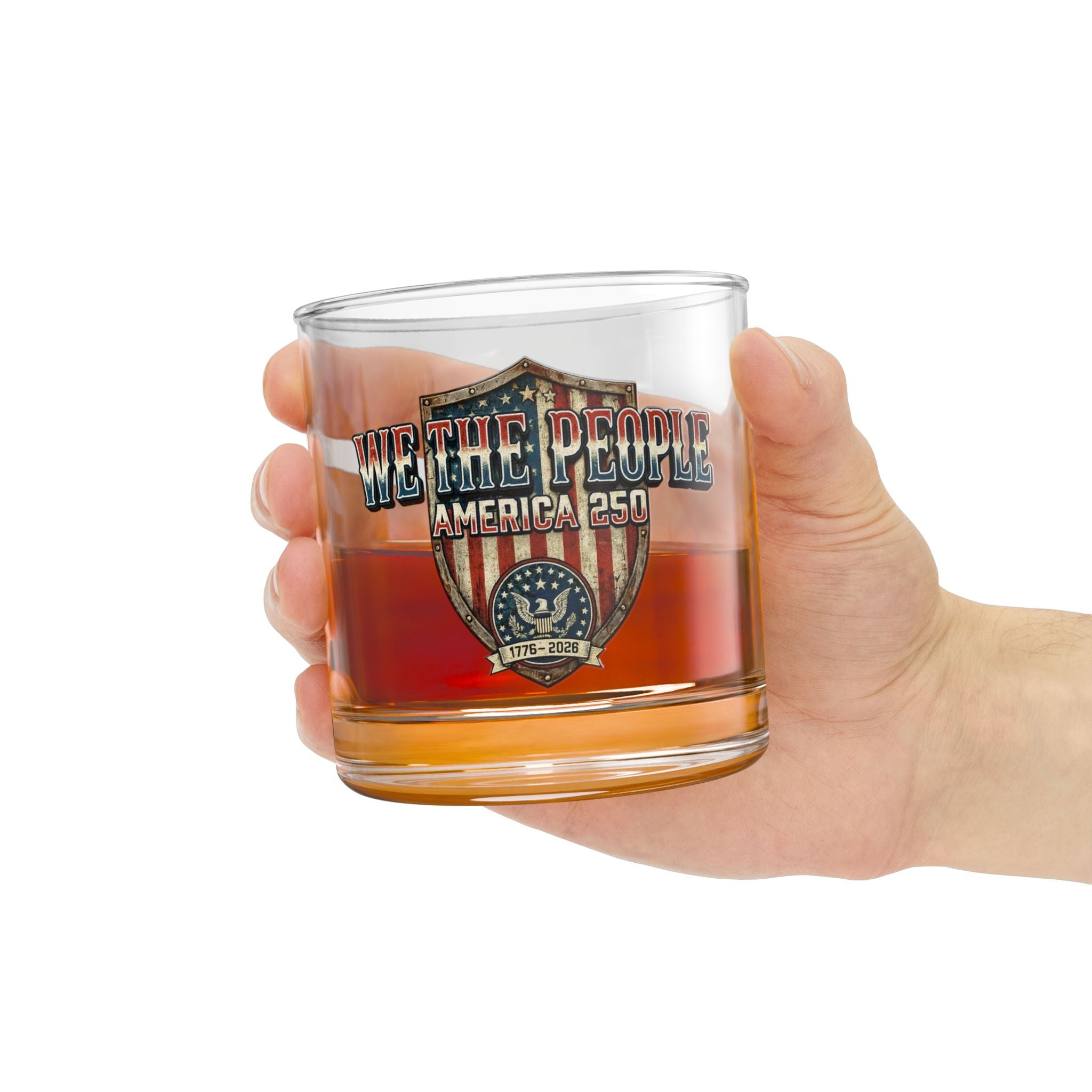 Patriotic We the People America’s 250th Anniversary Rocks Glass - PatriotDepot.com