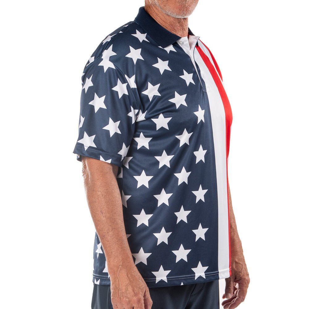 Performance Golf American Flag Polo Shirt - PatriotDepot.com