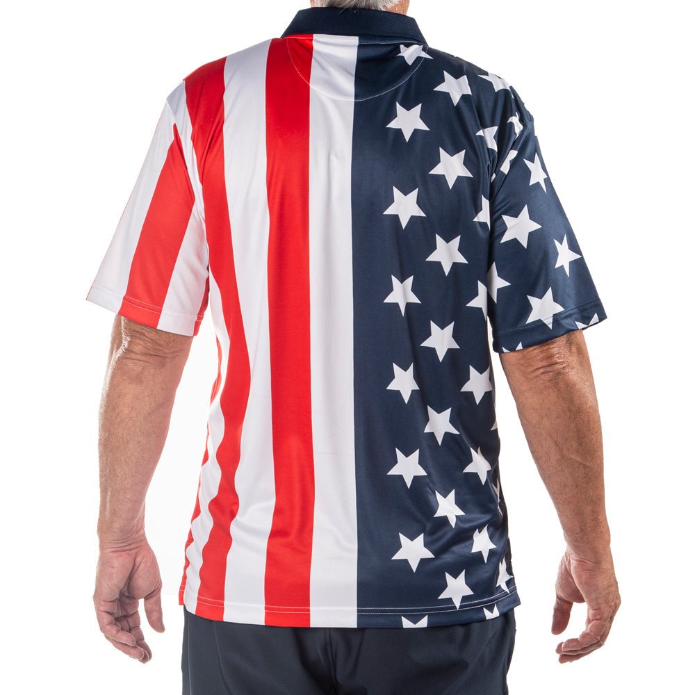 Performance Golf American Flag Polo Shirt - PatriotDepot.com