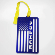 Police Thin Blue Line Honor Ornament (Metallic Plating) - PatriotDepot.com