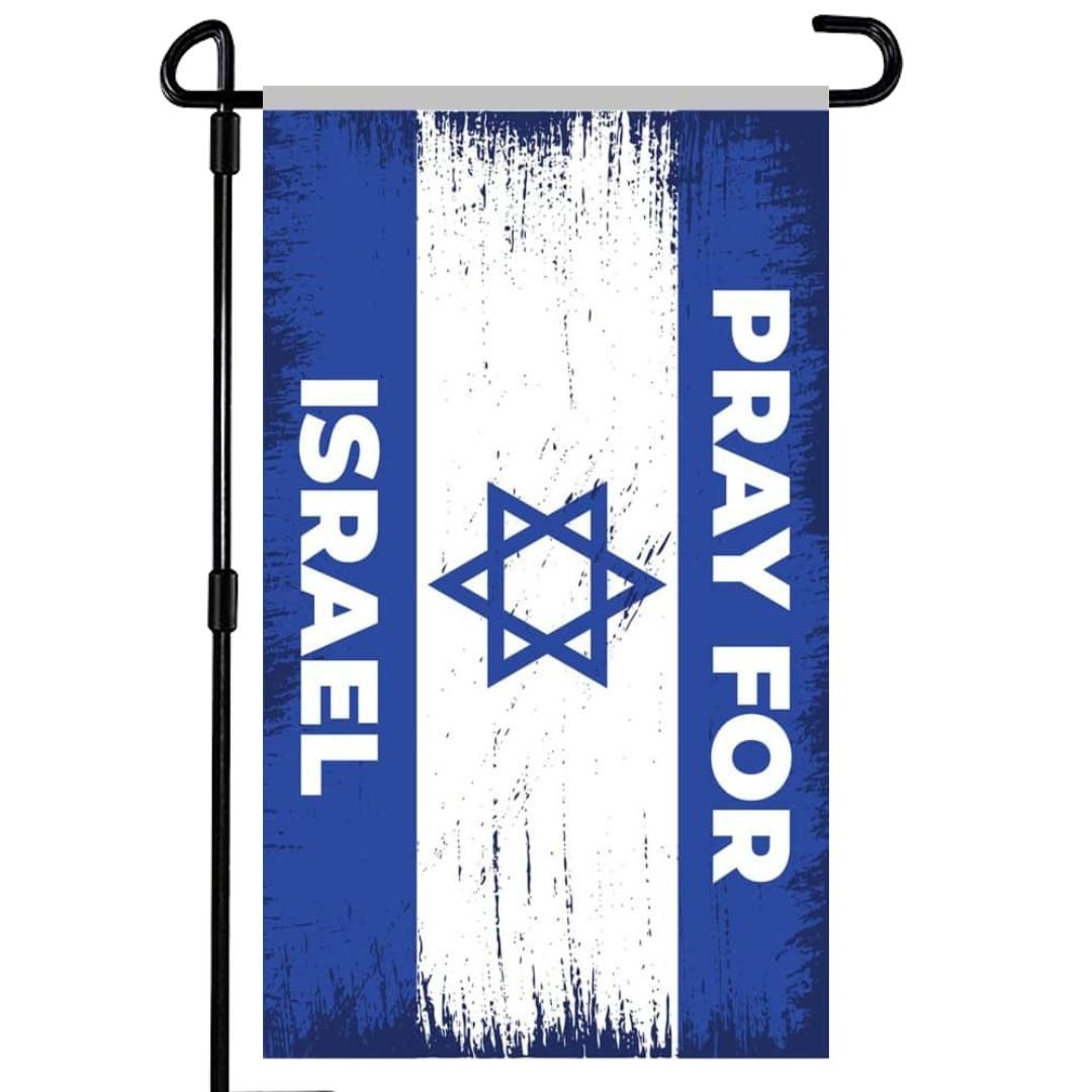 Pray for Israel 12"x18" Garden Flag (Distressed) - PatriotDepot.com