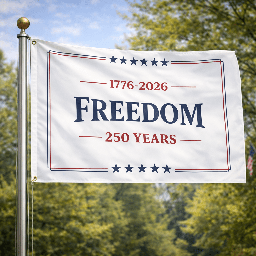 Premium 1776–2026 Freedom 250 Years Commemorative Flag (Double - Sided) - PatriotDepot.com