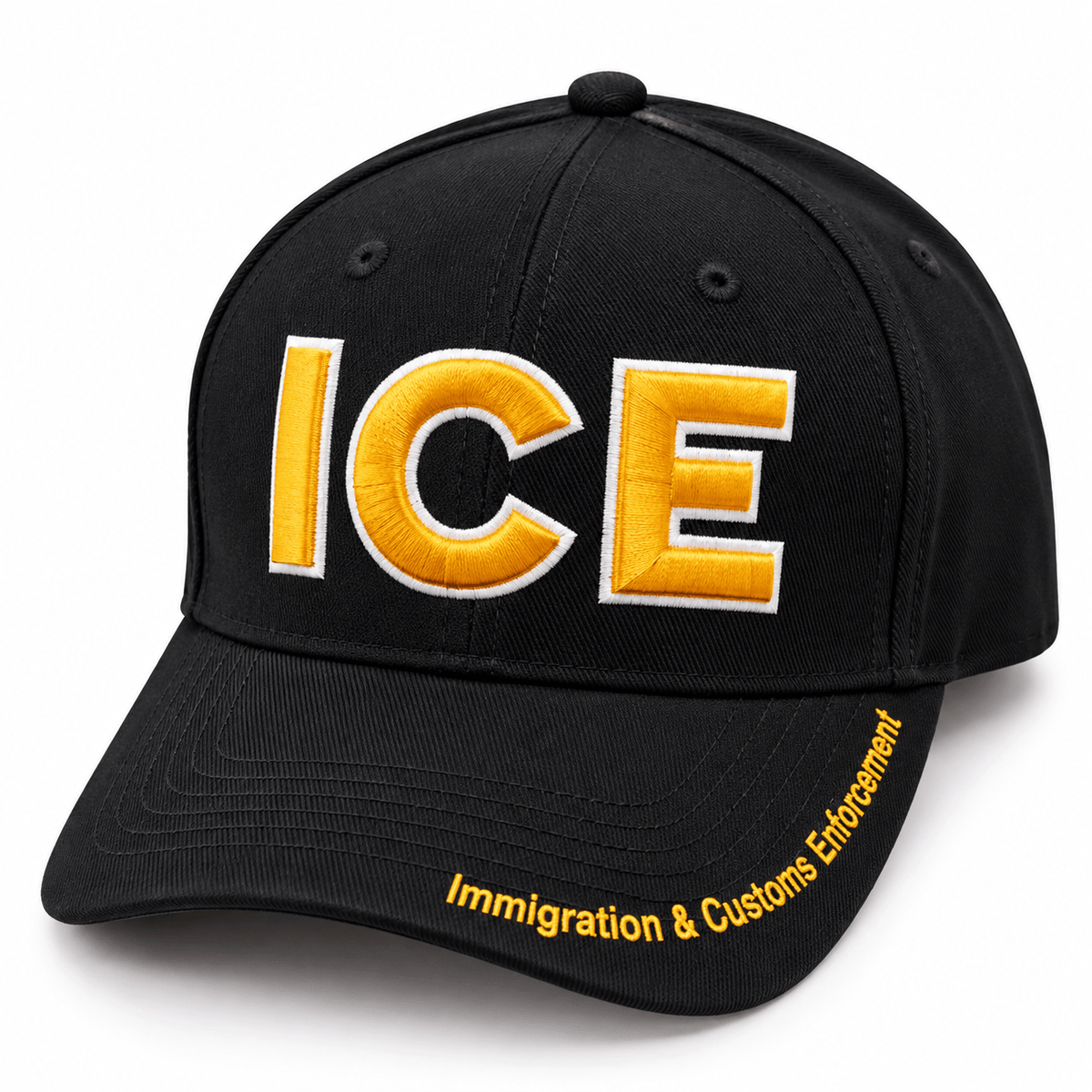 Premium 3D Custom Embroidered Immigration & Customs Enforcement Hat - PatriotDepot.com