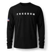 Premium Charlie Kirk Freedom Long Sleeve T-Shirt (Black) - PatriotDepot.com