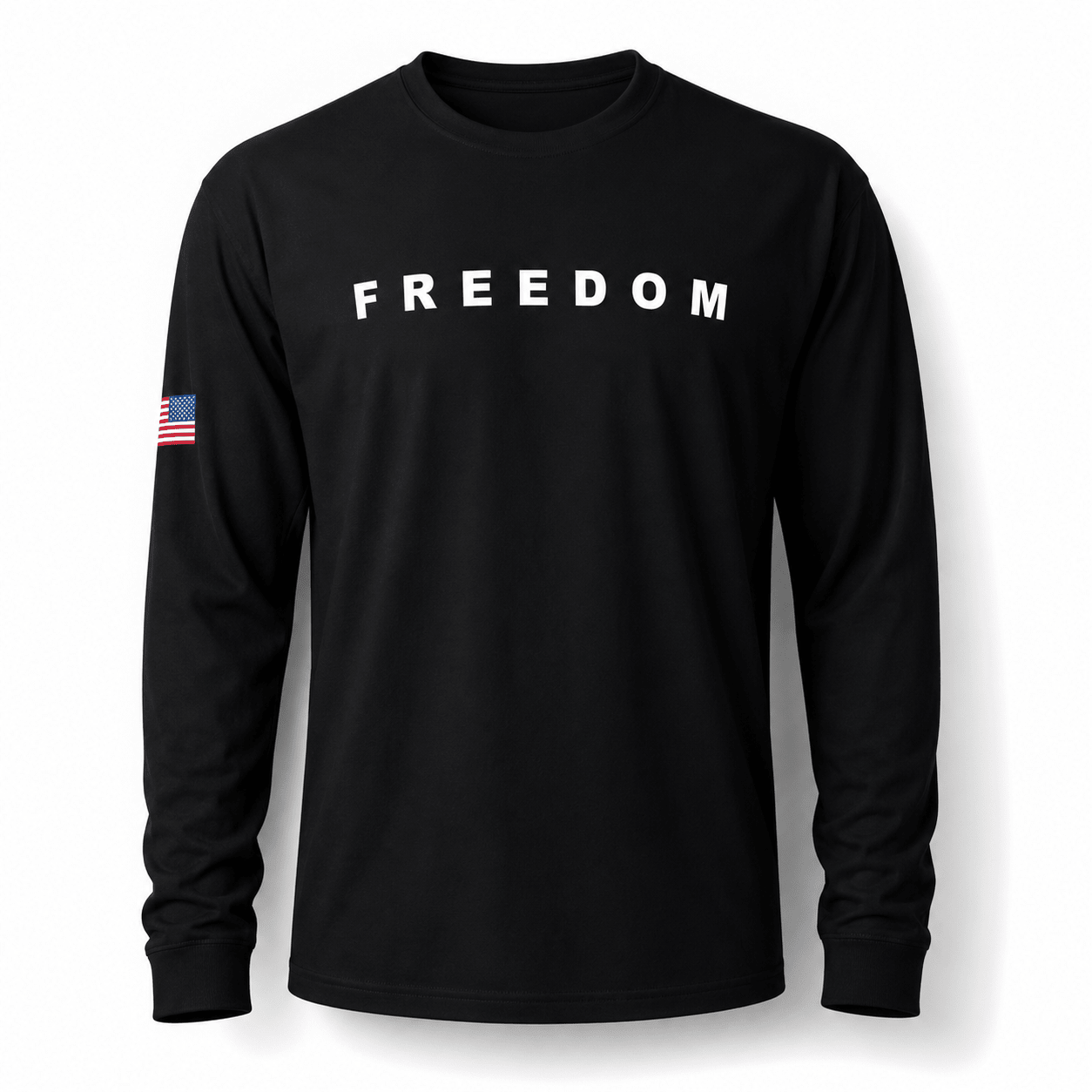 Premium Charlie Kirk Freedom Long Sleeve T-Shirt (Black) - PatriotDepot.com
