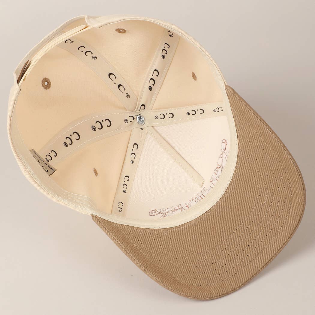 Premium God Bless America Two - Tone Embroidered Canvas Hat - PatriotDepot.com