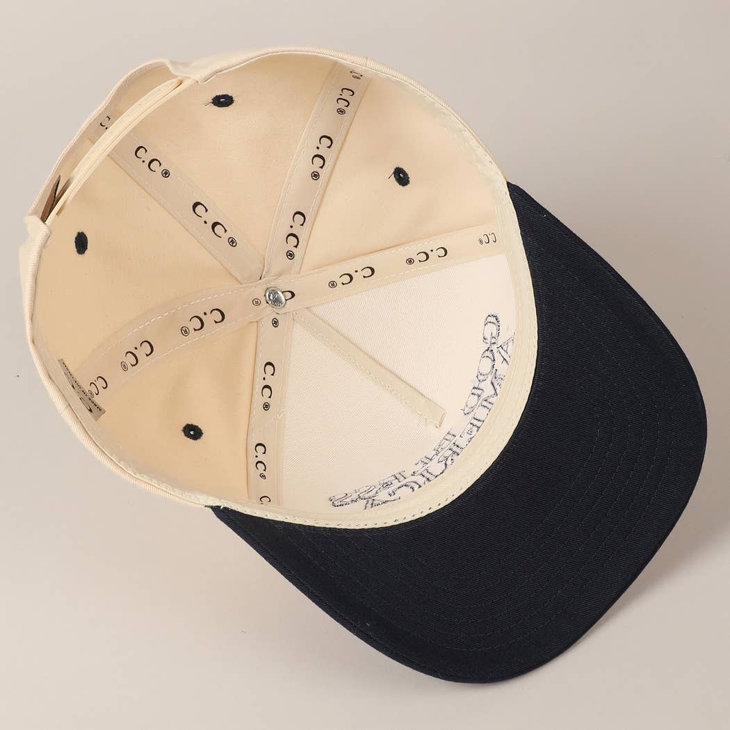 Premium God Bless America Two - Tone Embroidered Canvas Hat - PatriotDepot.com