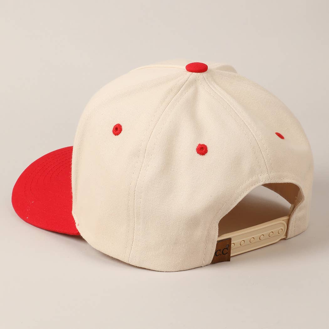 Premium God Bless America Two - Tone Embroidered Canvas Hat - PatriotDepot.com