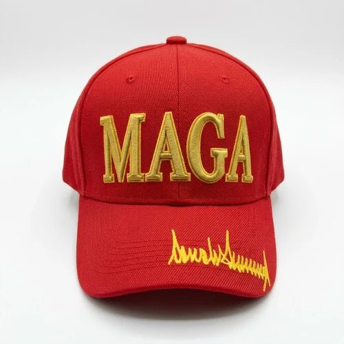 Premium MAGA Trump Signature 3D Custom Embroidered Hat - PatriotDepot.com