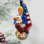 Premium President Trump Patriotic Glass Ornament - PatriotDepot.com