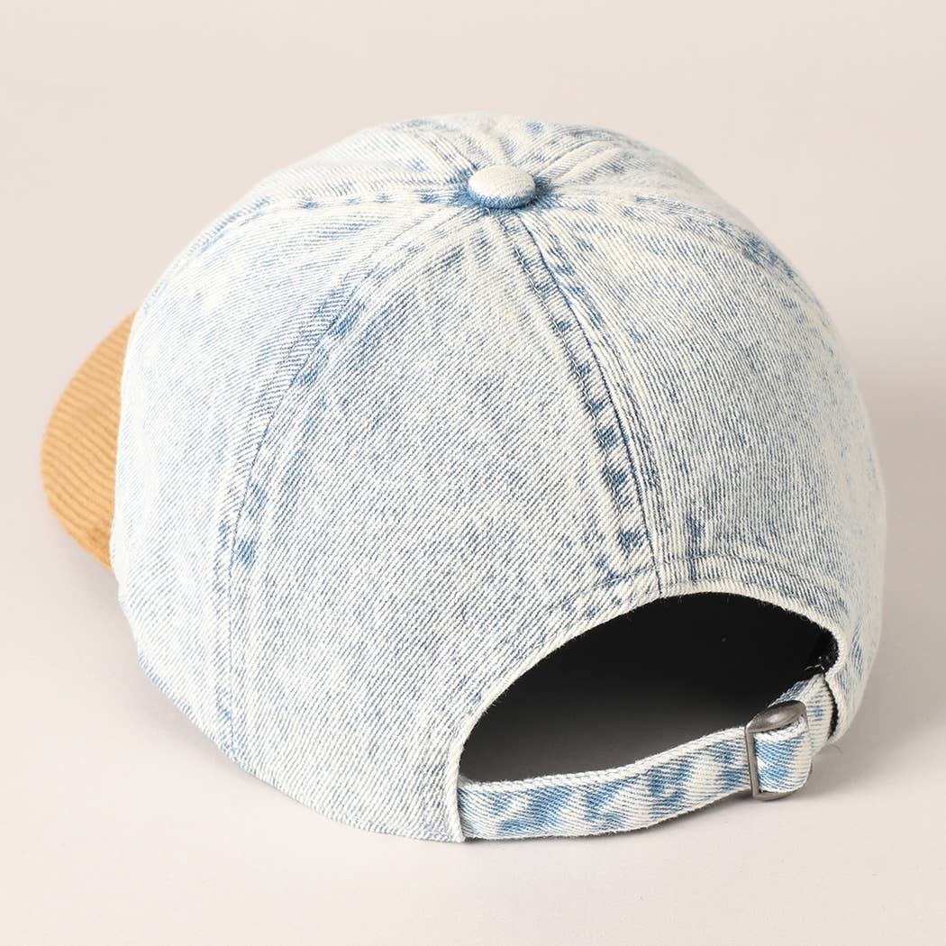 Premium Two - Toned American Flag Custom Embroidered Denim Hat - PatriotDepot.com