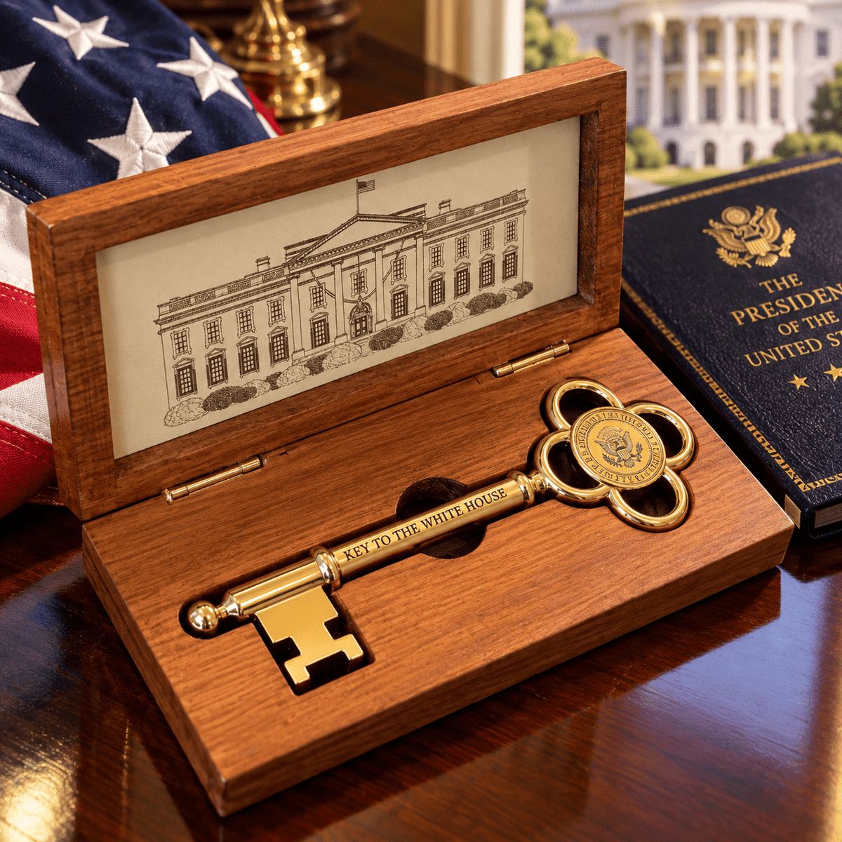 President Donald J. Trump Key to the White House Replica - PatriotDepot.com
