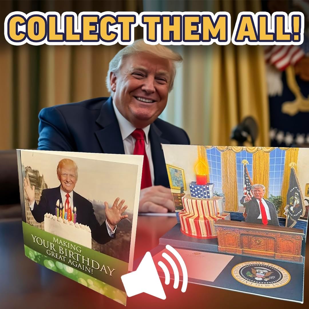 President Donald Trump Oval Office Birthday Card with Authentic Voice - PatriotDepot.com