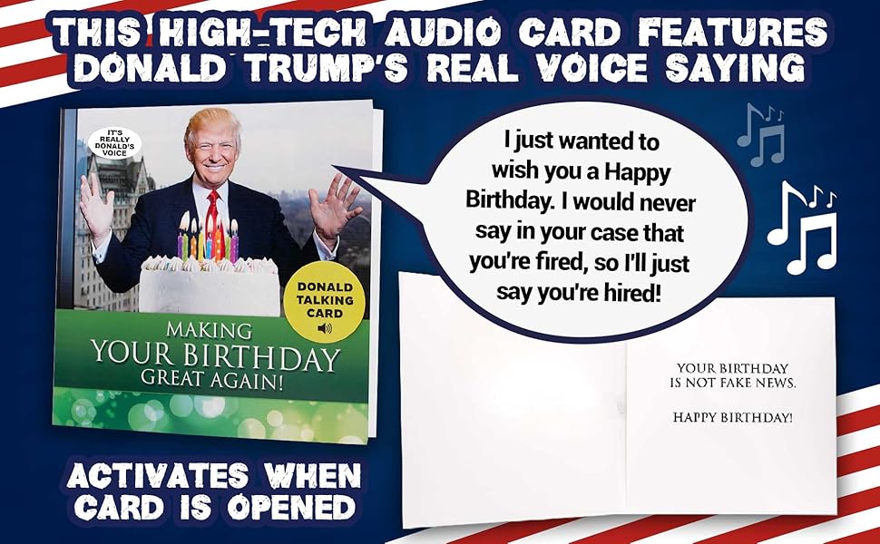 President Donald Trump Oval Office Birthday Card with Authentic Voice - PatriotDepot.com