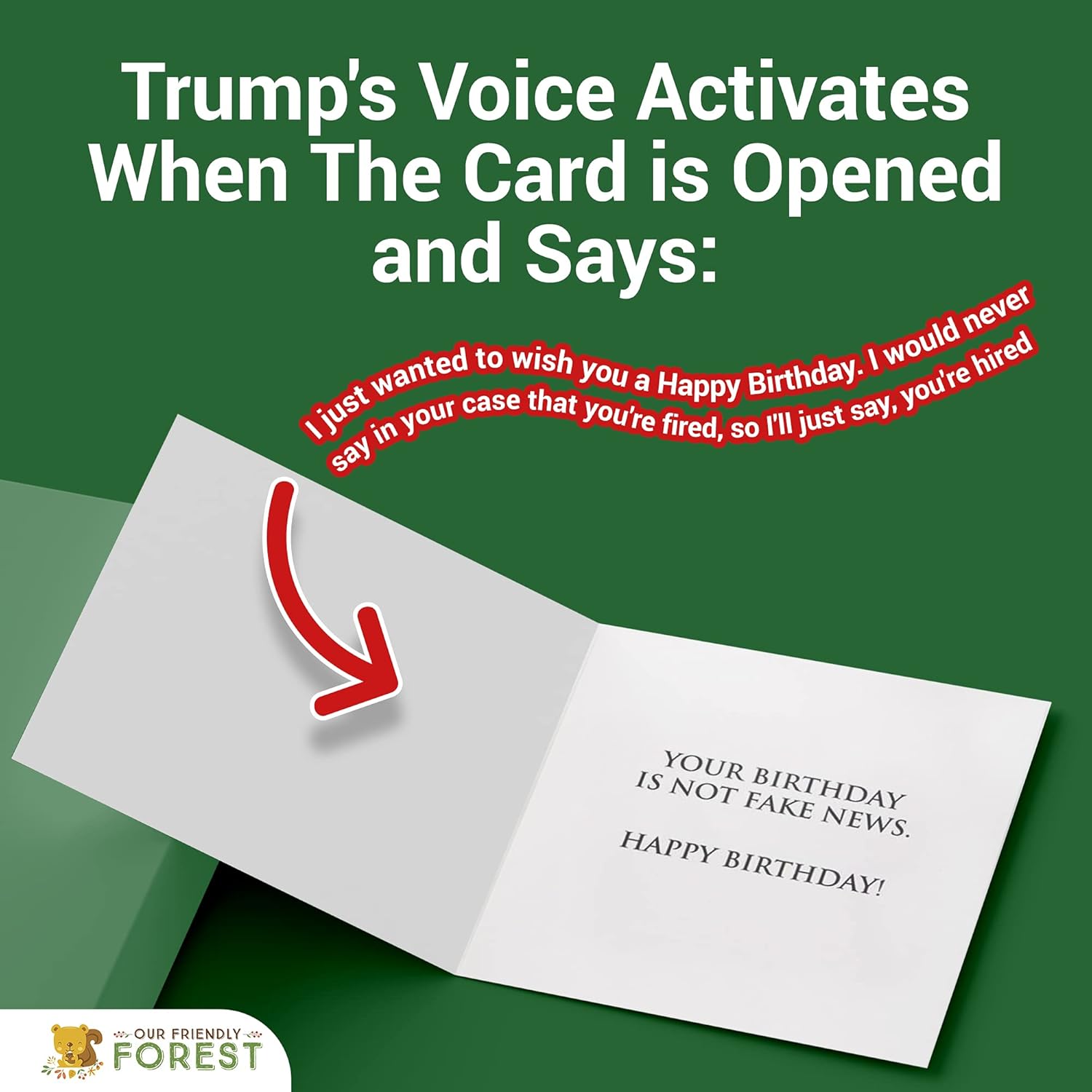 President Donald Trump Oval Office Birthday Card with Authentic Voice - PatriotDepot.com