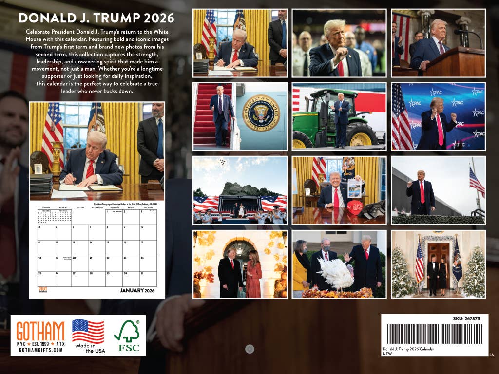 President Trump 2026 Wall Calendar — A Year of Greatness - PatriotDepot.com
