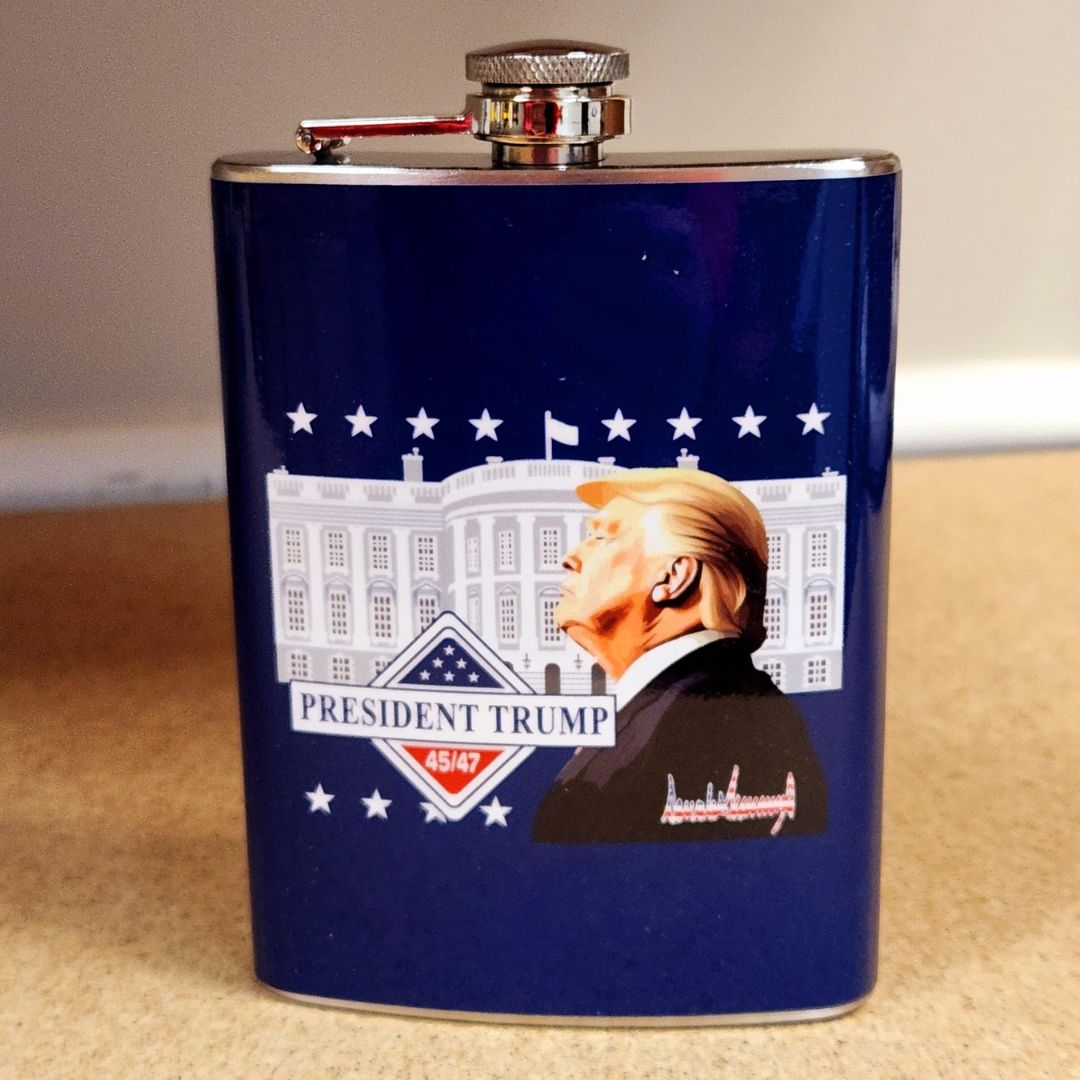 President Trump 45/47 Commemorative Flask - PatriotDepot.com