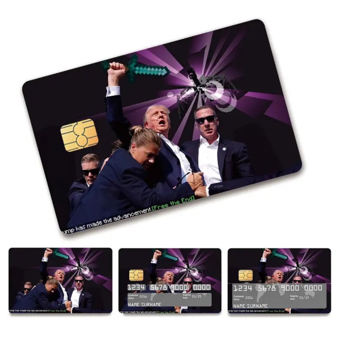 President Trump Artist Design "Fight" Debit/Credit Card Sticker (4 Pack) - PatriotDepot.com