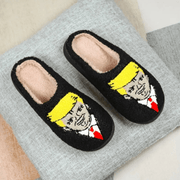 President Trump Cozy Plush Slippers (Non - Slip) - PatriotDepot.com