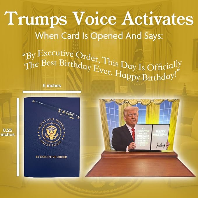 President Trump Executive Order Talking Birthday Card with Authentic Voice - PatriotDepot.com