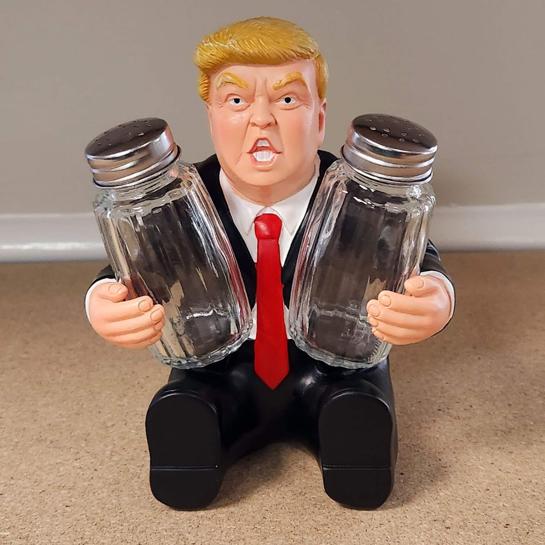 President Trump Salt & Pepper Shaker Holder - PatriotDepot.com