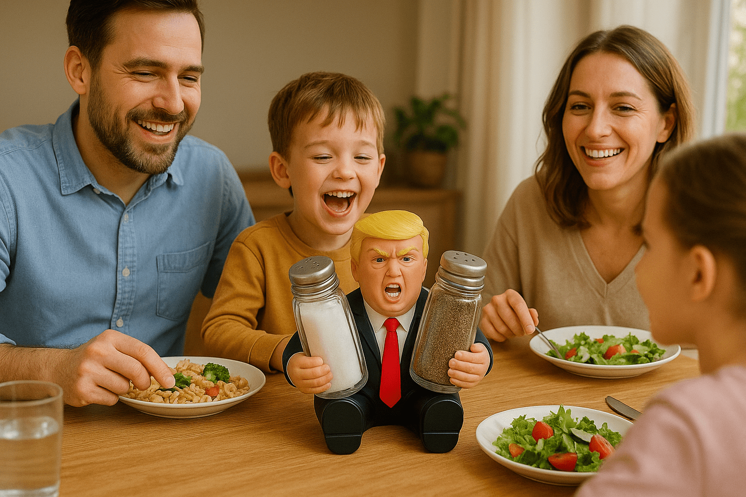 President Trump Salt & Pepper Shaker Holder - PatriotDepot.com