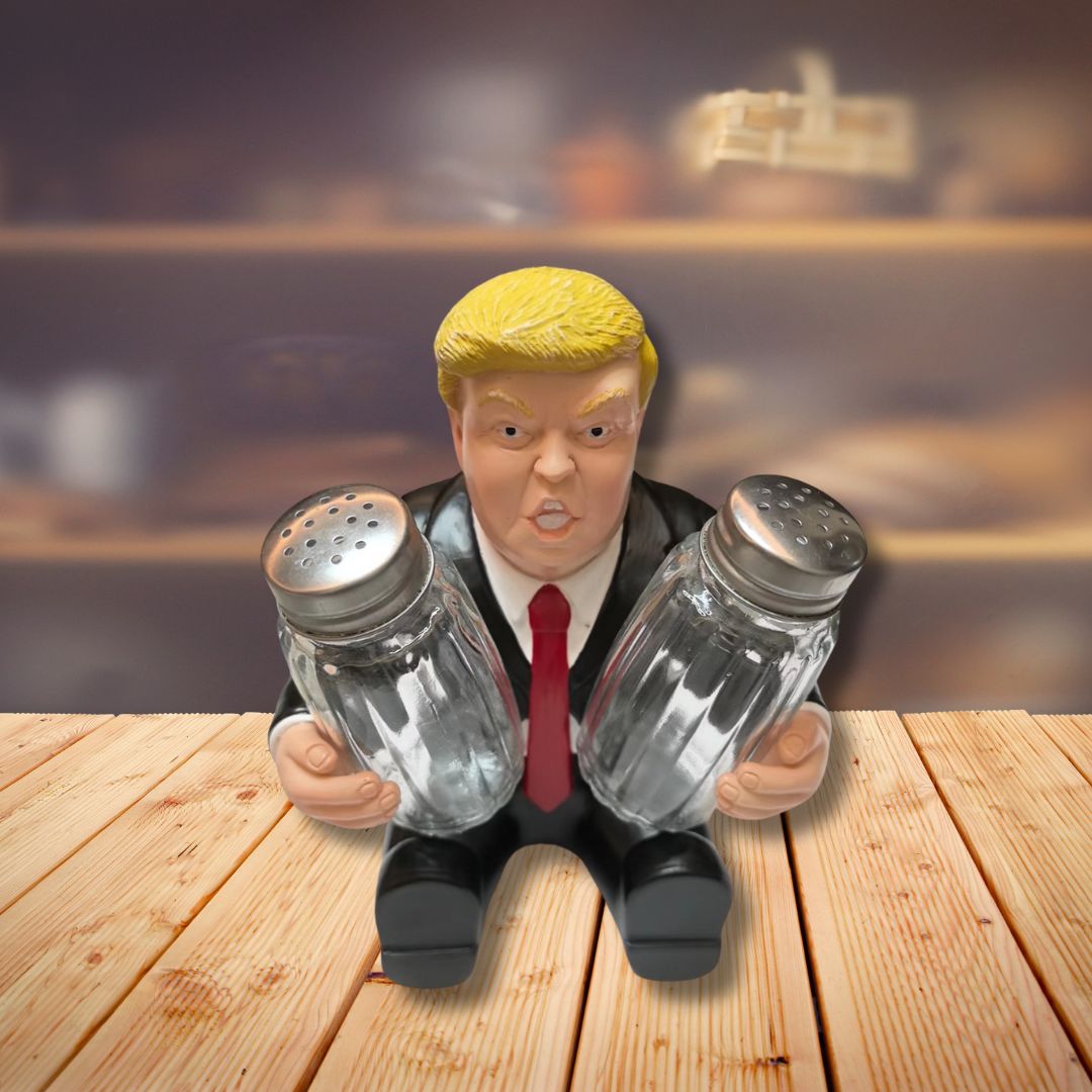 President Trump Salt & Pepper Shaker Holder - PatriotDepot.com