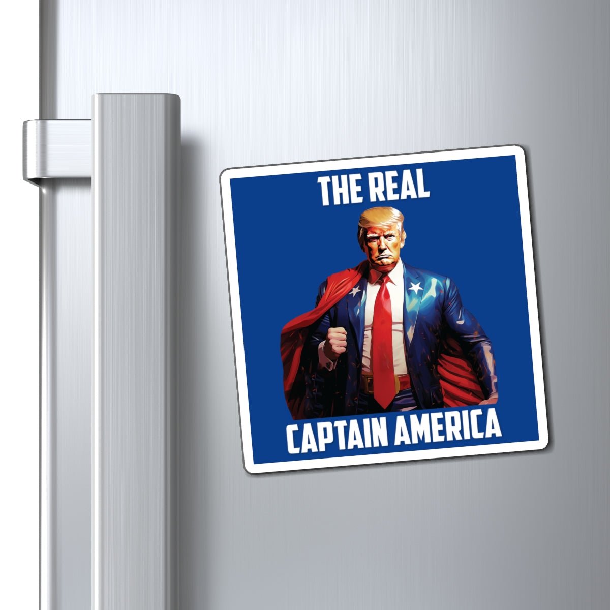 President Trump "The Real Captain America" Refrigerator Magnet (3 Sizes) - PatriotDepot.com