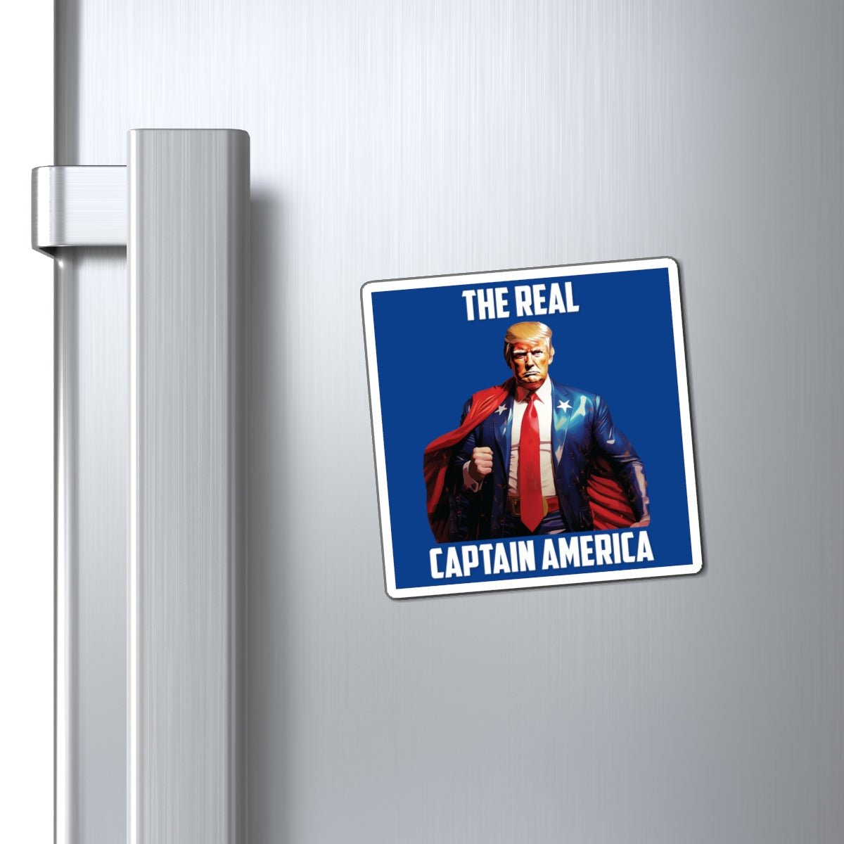 President Trump "The Real Captain America" Refrigerator Magnet (3 Sizes) - PatriotDepot.com