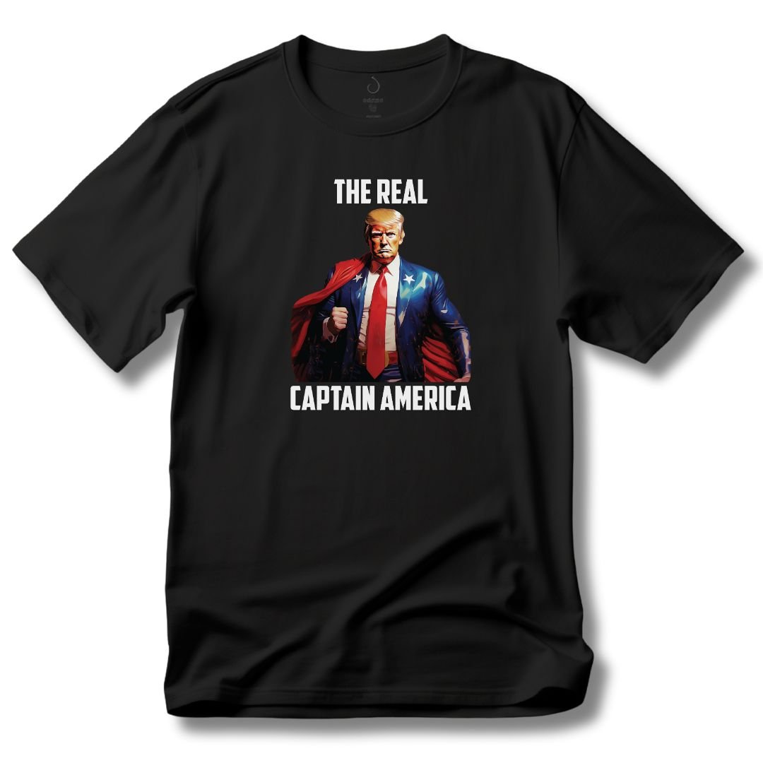 President Trump 'The Real Captain America' T-Shirt - PatriotDepot.com