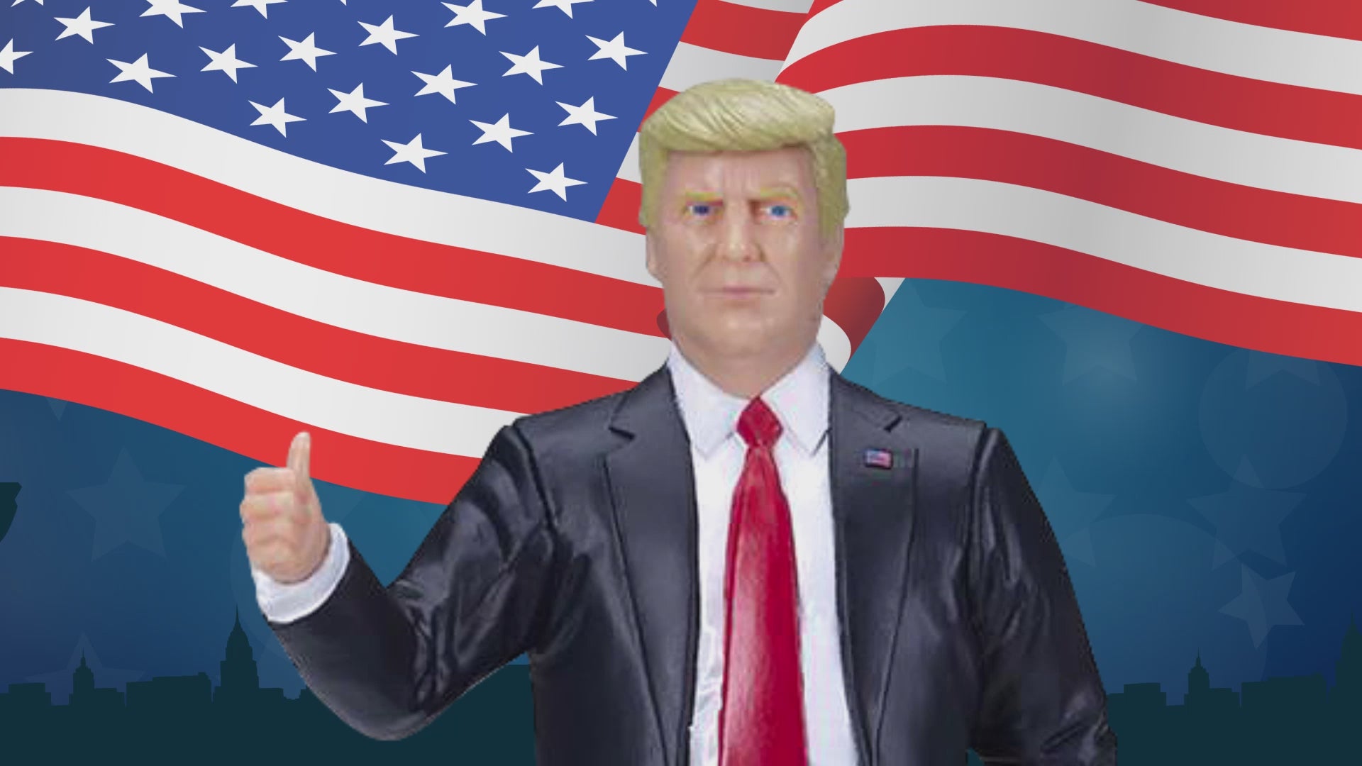 Load video: Commander-in-Chief Talking Donald Trump Figure (Authentic Voice)