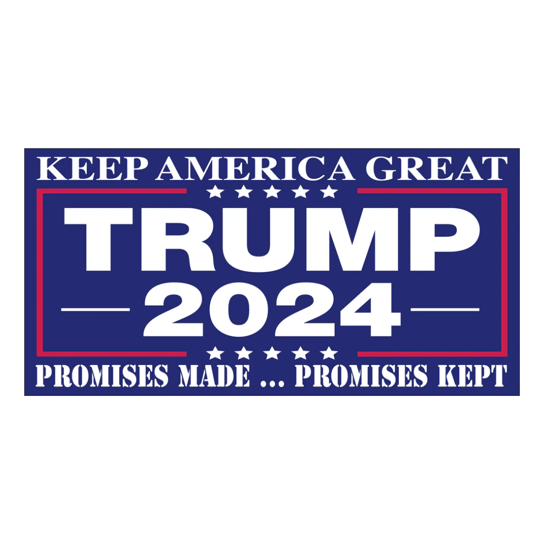 Promises Made Promises Kept Trump 2024 Bumper Sticker - PatriotDepot.com