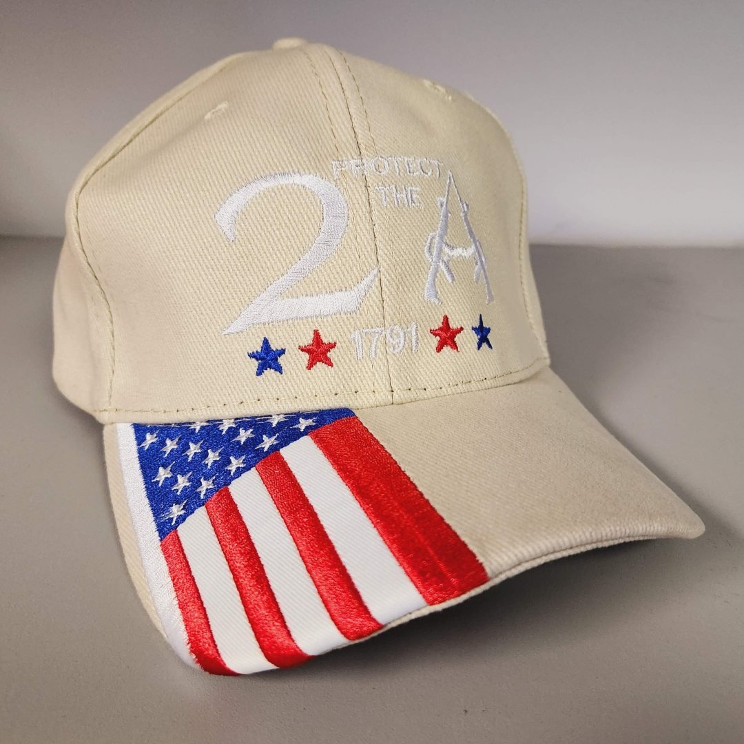 Protect the 2A Embroidered Hat (Tan) - PatriotDepot.com