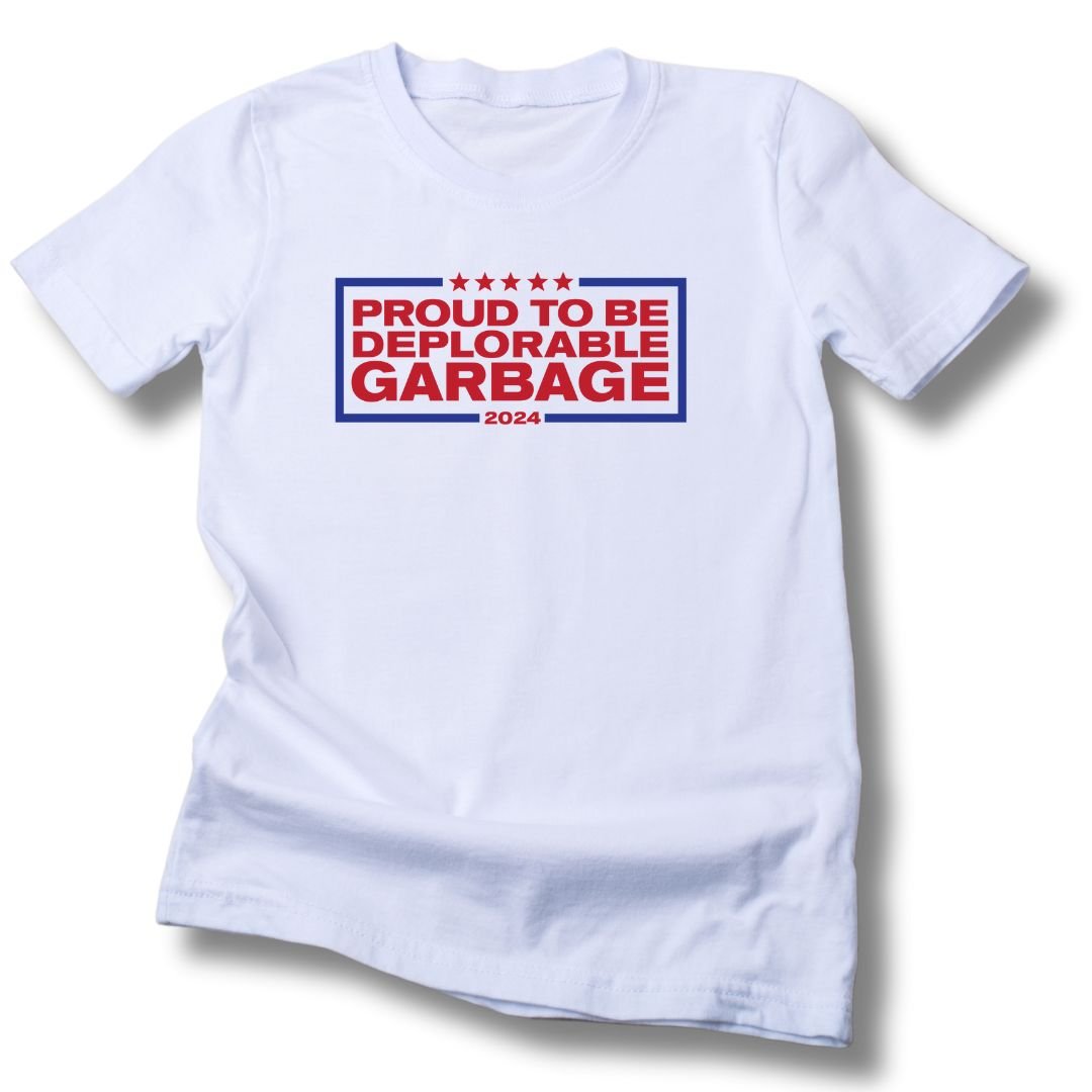 Proud Deplorable Garbage 2024 T-Shirt - PatriotDepot.com