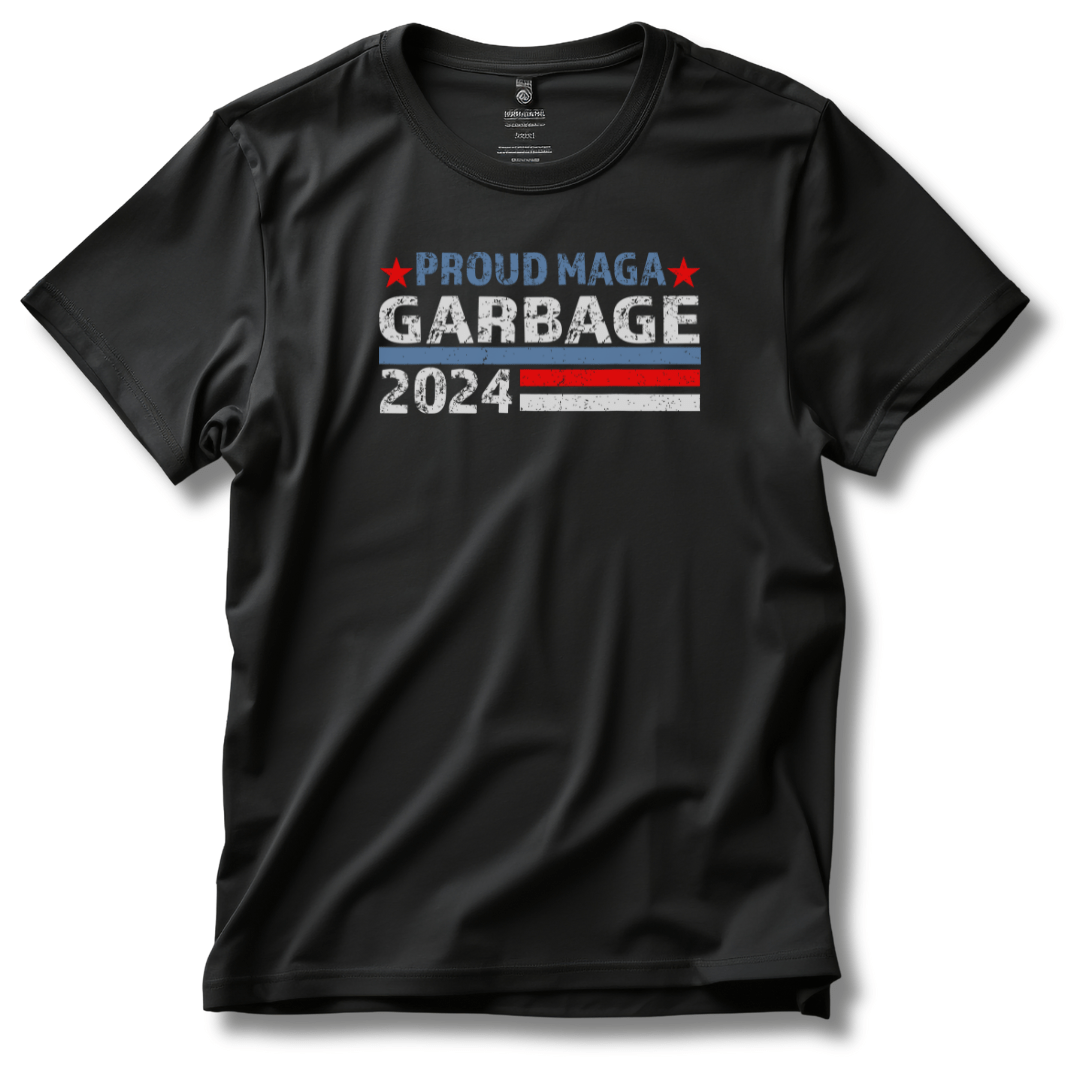 Proud MAGA Garbage 2024 T-Shirt (Distressed Design) - PatriotDepot.com